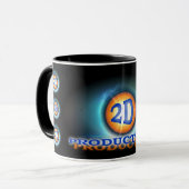 オレンジボーダーが付いているa2Dproductionのマグ マグカップ (正面左)