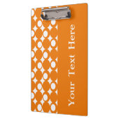 オレンジボーモダンルデザイン付きカスタム文字 クリップボード (左)
