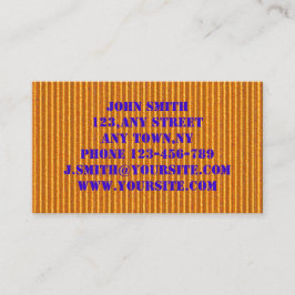 オレンジボール紙の名刺のテンプレート 名刺