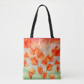 オレンジポお洒落ピーカラフルズトートバッグ トートバッグ (正面)