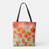 オレンジポお洒落ピーカラフルズトートバッグ トートバッグ (裏面)