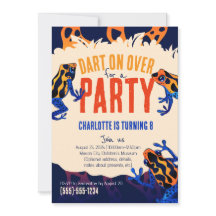 オレンジポイズンダートフロッグの誕生日招待状