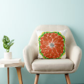 オレンジポインセチアのデザイン クッション (椅子)