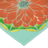 オレンジポインセチアのデザイン テーブルクロス (アングル)