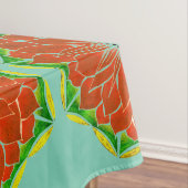 オレンジポインセチアのデザイン テーブルクロス (インサイチュ)
