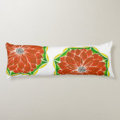 オレンジポインセチアのデザイン ボディピロー (裏面)