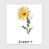 オレンジポットマリゴルドフラワー シール (シート)