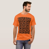 オレンジポップ・アートののデザイン Tシャツ (正面フル)