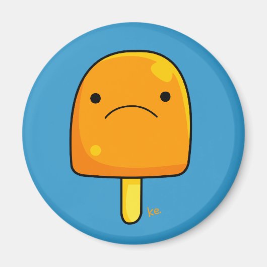 オレンジポップ・アートの磁石 マグネット (正面)