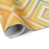 オレンジポップ・アートの色の代替ダイヤモンドパターン ラッピングペーパー (ロールコーナー)