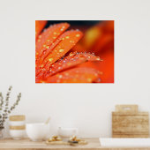 オレンジポップ・アートの色 ポスター (キッチン)