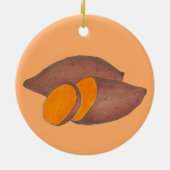 オレンジポテトヤムソウルフードサツマイモ セラミックオーナメント (裏面)