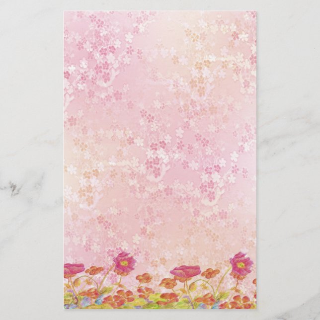 オレンジポピーの花ガーデンピンク (正面)