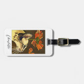 オレンジポピーオリエンタルキャットカスタム ラゲッジタグ (正面横)