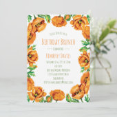 オレンジポピードット誕生日ブランチ 招待状 (スタンド正面)