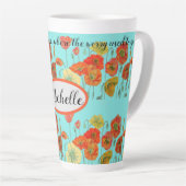 オレンジポピーフラワーズ「宇宙を信じる」 カフェラテマグ (右アングル)