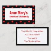 オレンジポピーフローラガーデン気にローンブラック 名刺 (正面/裏面)