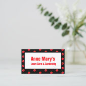 オレンジポピーフローラガーデン気にローンブラック 名刺 (スタンド正面)