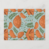 オレンジポピーベビー咲き| 春ガーデンテーマ ポストカード (裏面)