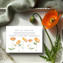 オレンジポピー新しいホームムービングアナウンス エンクロージャーカード