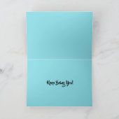 オレンジポピー水カラーハッピーバースデーカード カード (内部)