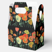 オレンジポピー結婚フローラのケーキの箱 フェイバーボックス (オープン)