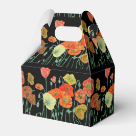 オレンジポピー結婚フローラのケーキの箱 フェイバーボックス