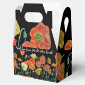 オレンジポピー結婚フローラのケーキの箱 フェイバーボックス (オープン)