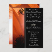 オレンジポピー結婚式招待状と好意 インビテーションポストカード (正面/裏面)