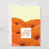 オレンジポピー結婚式招待状 招待状 (裏面)
