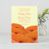 オレンジポピー結婚式招待状 招待状 (スタンド正面)