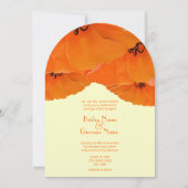 オレンジポピー結婚式招待状 招待状 (正面)