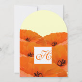 オレンジポピー結婚式招待状 招待状 (裏面)