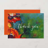 オレンジポピー絵画ズ サンキューカード (正面/裏面)