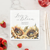 オレンジポピー花ブライダルシャワーナプキンス スタンダードランチョンナプキン (インサイチュ)