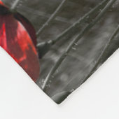 オレンジポピー花畑ミニマリスト写真 フリースブランケット (角)