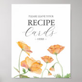 オレンジポピー離れファーレシピカード ポスター (正面)