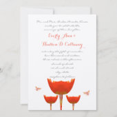 オレンジポピー&バンブルハチ結婚式招待状 招待状 (正面)