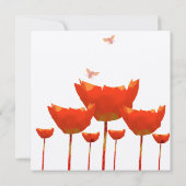 オレンジポピー&バンブルハチ結婚式招待状 招待状 (裏面)