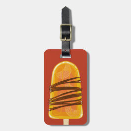 オレンジポプシクルカスタム文字ラゲージタグ ラゲッジタグ