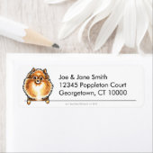 オレンジポメラニア犬クリーン&シンプル ラベル (インサイチュ)