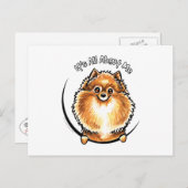 オレンジポメラニア犬IAAM ポストカード (正面/裏面)