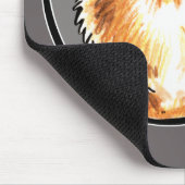 オレンジポメラニア犬IAAM マウスパッド (コーナー)