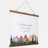 オレンジマウンテン結婚オルタナティブズゲストブック 吊り下げ型タペストリー (傾斜あり)