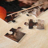 オレンジマッシュルームファミリー自然   ジグソーパズル (側面)