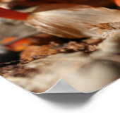 オレンジマッシュルームファミリー自然 ポスター (角)