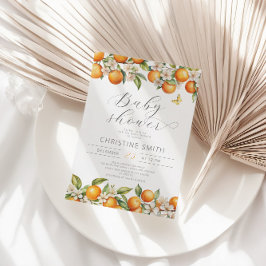 オレンジママズメインスクイーズ赤ちゃんシャワー招待状 招待状