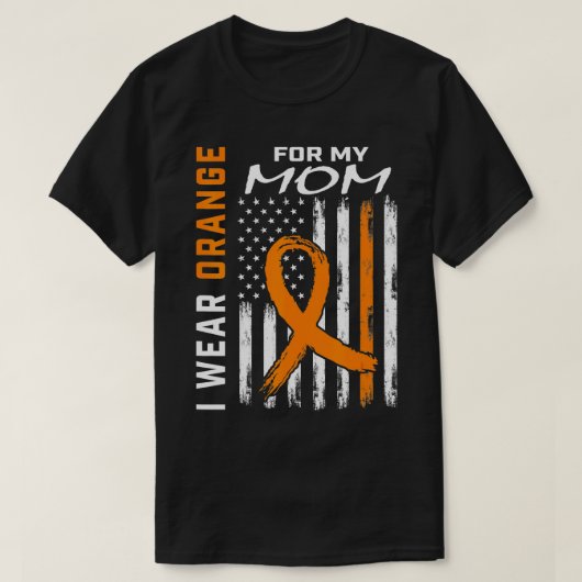 オレンジママ母白血病認識度フラッグソンダグ Tシャツ (デザイン正面)