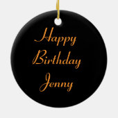 オレンジマリゴドマクロカスタム誕生日 セラミックオーナメント (裏面)