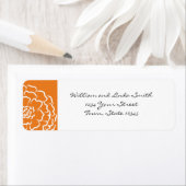 オレンジマリゴールド差出人住所ラベル ラベル (インサイチュ)